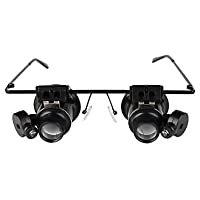E-NUC Gafas Microscopio Lupa 20X